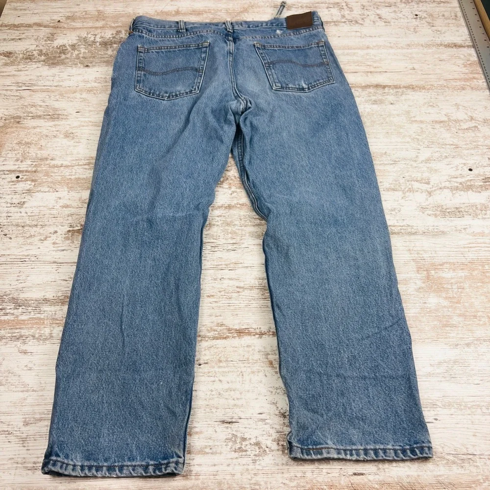 Lee Mens Jeans 38x30 Medium Wash Blue Regular Fit Straight Leg 100% Cotton